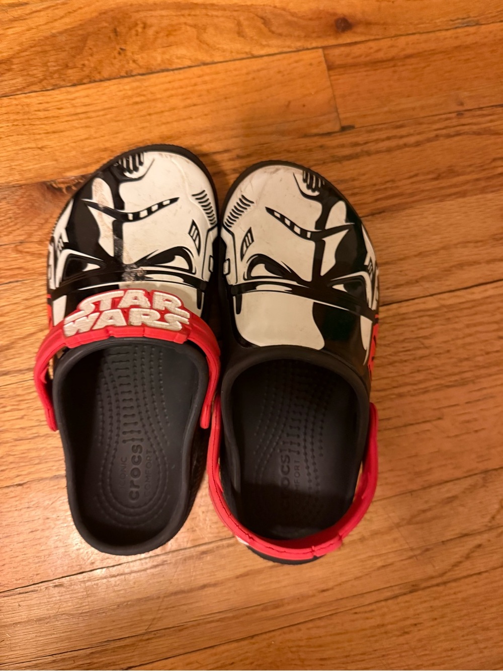 CROCS Kids Star Wars Stormtrooper Clogs in Black, White & Red